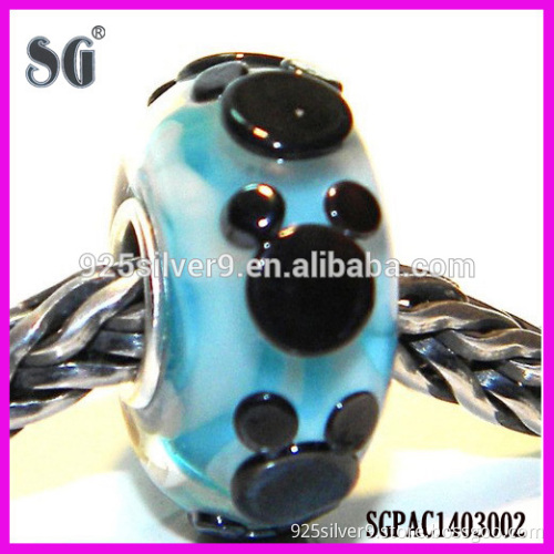 Alibaba China cheap crystal handmake Italy murano glass beads stamped 925 & Lampwork Murano glass beads with customized logo